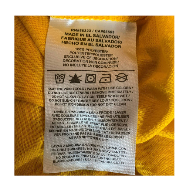 Nike Long Sleeve Tee T-Shirt Womens Large Yellow Dri-Fit Athletic Cut - Picture 7 of 7